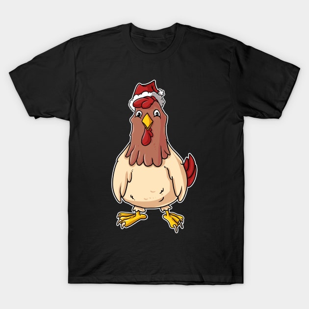 Christmas Chicken T-Shirt by TheTeeBee